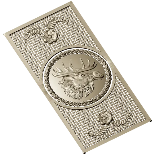 Elk Medallion Decorative Panel STL for CNC