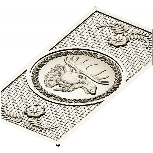 Elk Medallion Decorative Panel STL for CNC