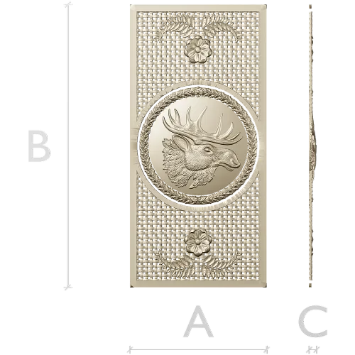 Elk Medallion Decorative Panel STL for CNC
