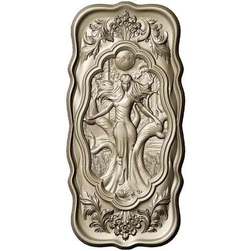Moonlit Mara - Ornate Relief Panel STL for CNC