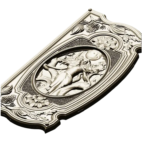 Baroque Oval Nymph Relief - STL 3D Model for CNC