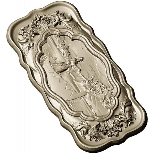 Ornate boatman relief stl model for CNC milling