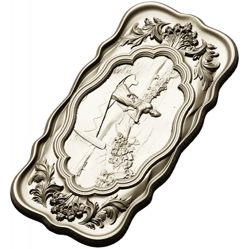 Ornate boatman relief stl model for CNC milling