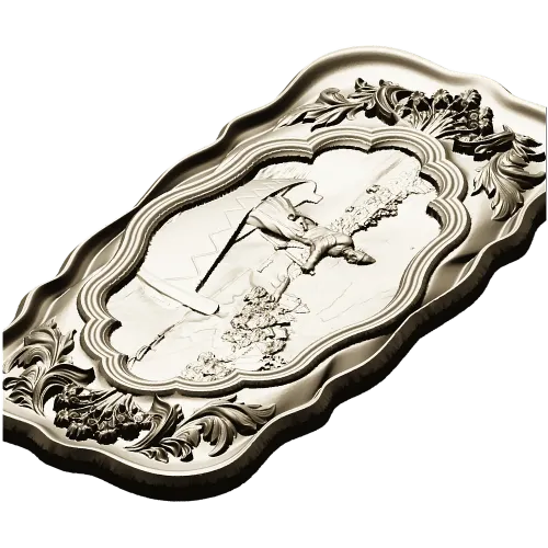 Ornate boatman relief stl model for CNC milling