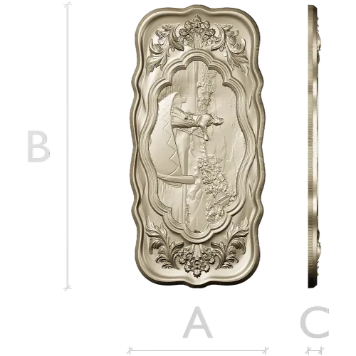 Ornate boatman relief stl model for CNC milling