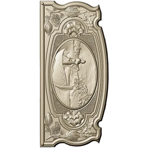 Boatman relief panel - STL 3D model for CNC carving