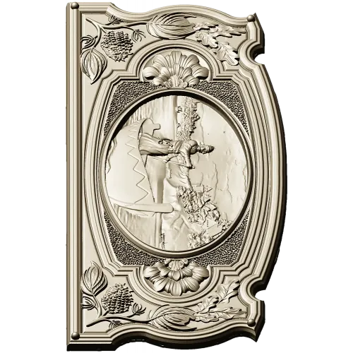 Boatman relief panel - STL 3D model for CNC carving