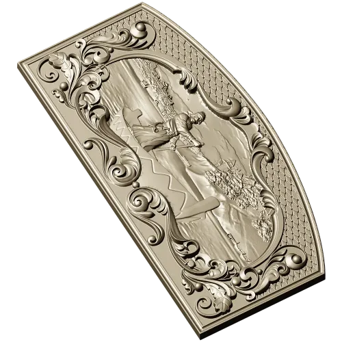 Boatman Relief Panel - Decorative 3D STL for CNC