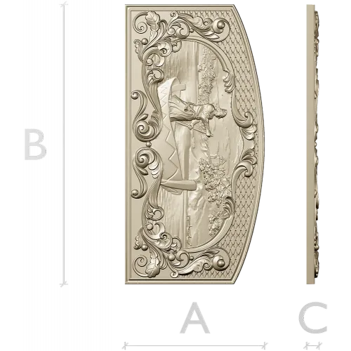 Boatman Relief Panel - Decorative 3D STL for CNC