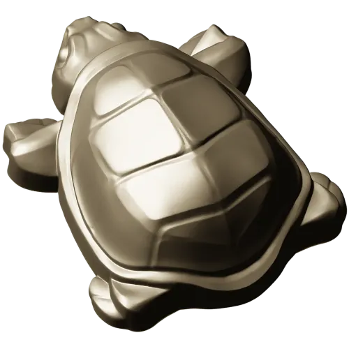 Turtle relief STL model for CNC wood carving