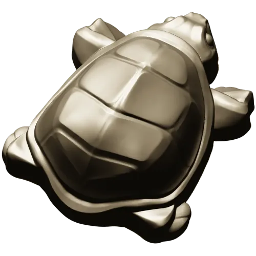 Turtle relief STL model for CNC wood carving