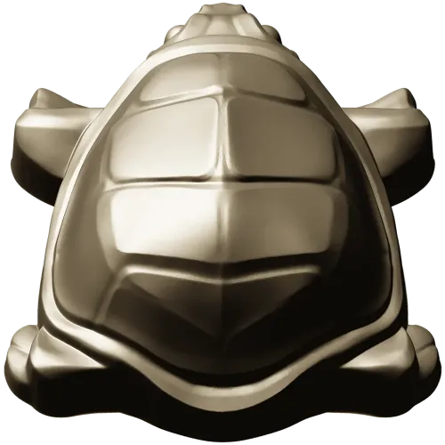 Turtle relief STL model for CNC wood carving