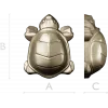 Turtle relief STL model for CNC wood carving