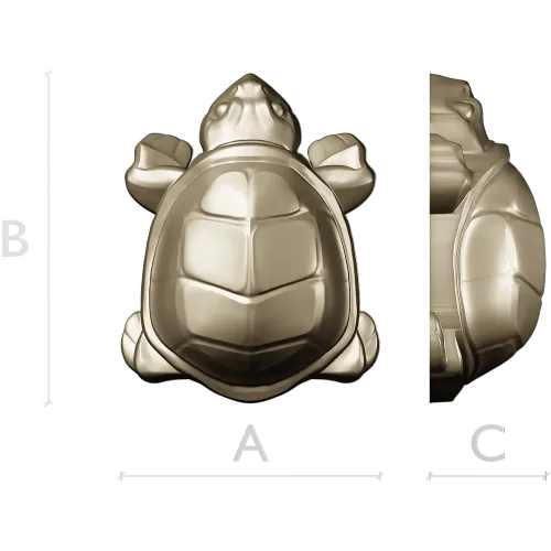 Turtle relief STL model for CNC wood carving
