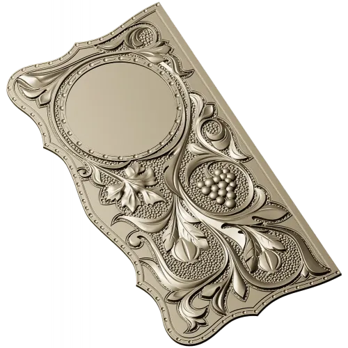 Vine & Grape Backgammon Panel - STL 3D Model for CNC