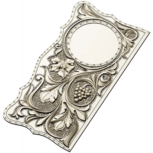 Vine & Grape Backgammon Panel - STL 3D Model for CNC
