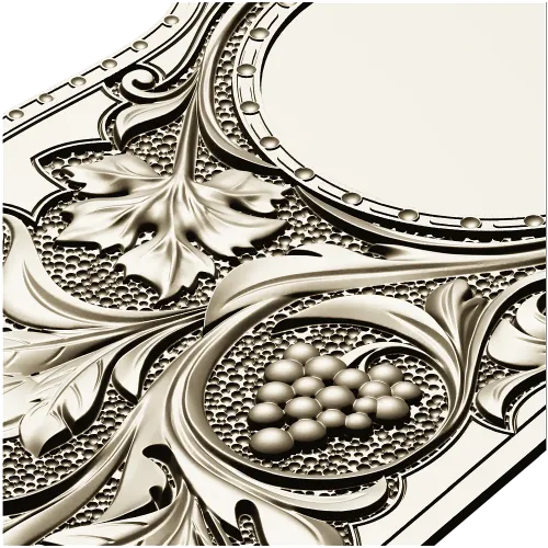 Vine & Grape Backgammon Panel - STL 3D Model for CNC
