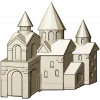 Каменная крепость - 3D панель STL для ЧПУ