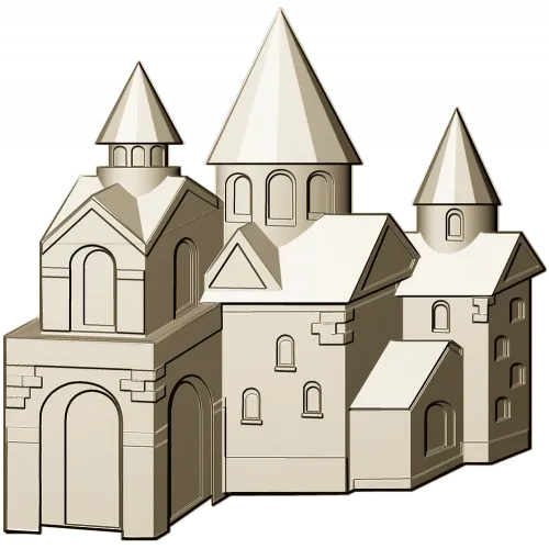 Каменная крепость - 3D панель STL для ЧПУ