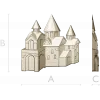 Каменная крепость - 3D панель STL для ЧПУ