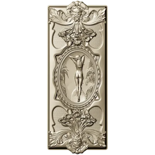 Elegant Rococo Medallion Relief STL