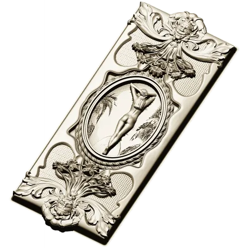 Elegant Rococo Medallion Relief STL