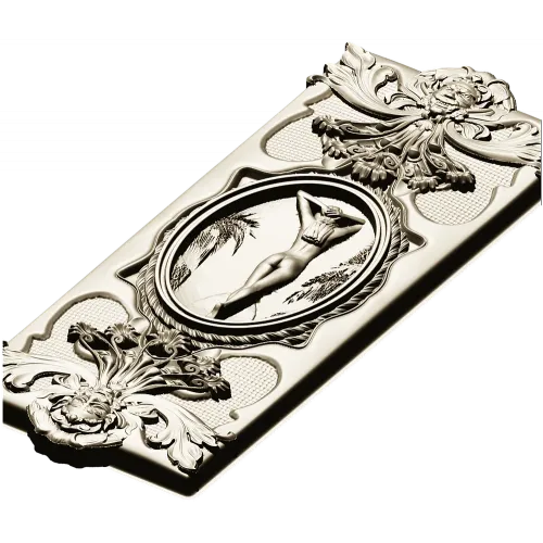 Elegant Rococo Medallion Relief STL