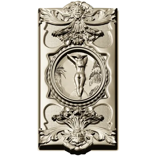 Elegant Rococo Medallion Relief STL