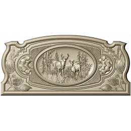 Forest Deer Medallion Panel
