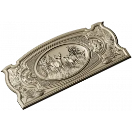 Forest Deer Medallion Panel
