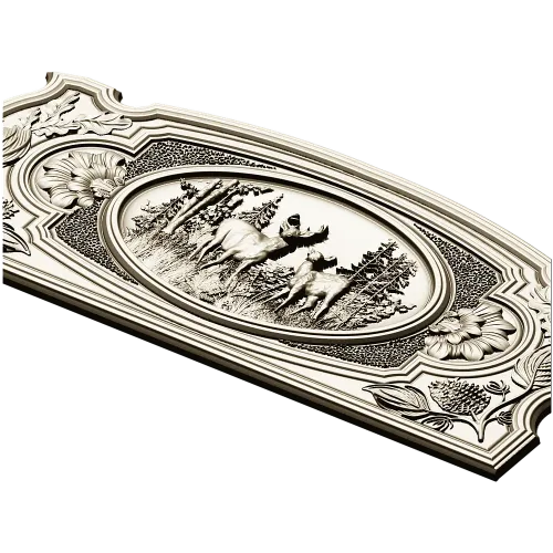 Forest Deer Medallion - STL 3D model for CNC router