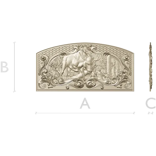 Moose Hunt Relief - STL 3D model for CNC milling