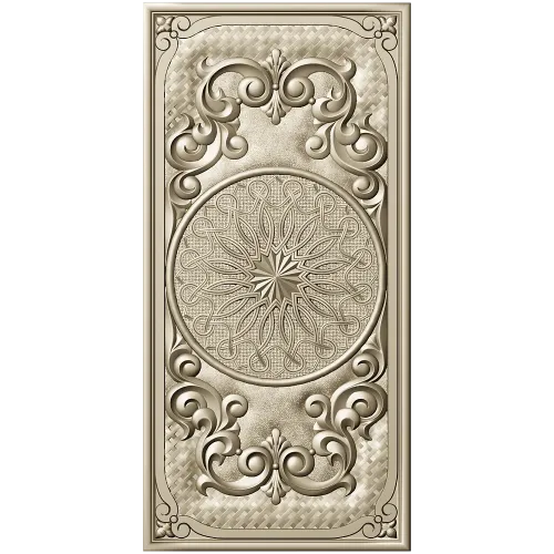 Ornamental Backgammon Panel 3D STL for CNC Milling