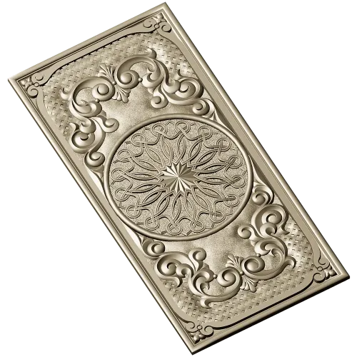 Ornamental Backgammon Panel 3D STL for CNC Milling