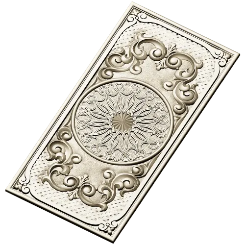 Ornamental Backgammon Panel 3D STL for CNC Milling
