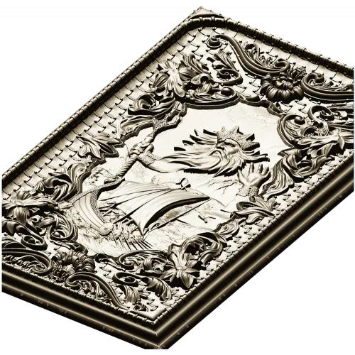 Декоративная панель "Ньерд" - 3D STL рельеф для ЧПУ