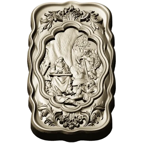 Song of Bayan - high-relief panel STL for CNC