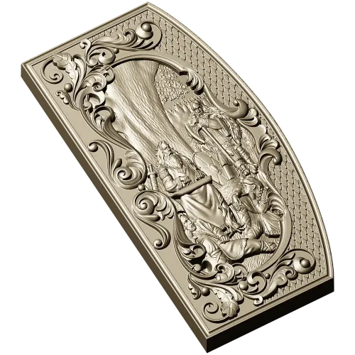 Song of Boyan - high-relief STL panel for CNC