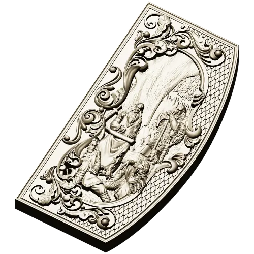 Song of Boyan - high-relief STL panel for CNC