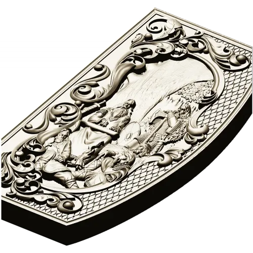 Song of Boyan - high-relief STL panel for CNC