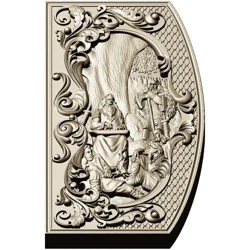 Song of Boyan - high-relief STL panel for CNC