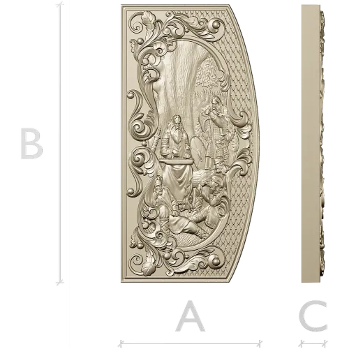 Song of Boyan - high-relief STL panel for CNC