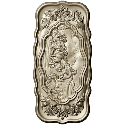 Chariot Journey baroque relief - STL 3D model for CNC milling