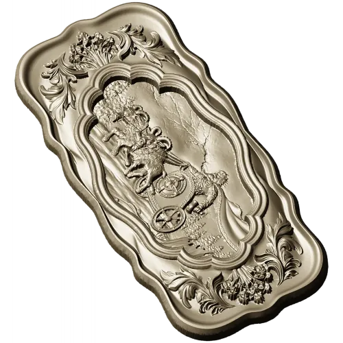 Chariot Journey baroque relief - STL 3D model for CNC milling