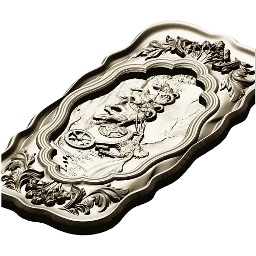 Chariot Journey baroque relief - STL 3D model for CNC milling