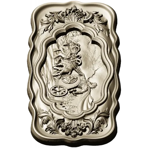 Chariot Journey baroque relief - STL 3D model for CNC milling