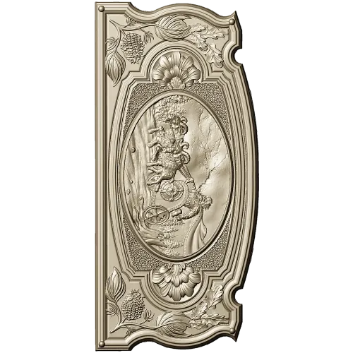 Carriage Ride Medallion - STL 3D model for CNC carving