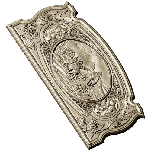 Carriage Ride Medallion - STL 3D model for CNC carving