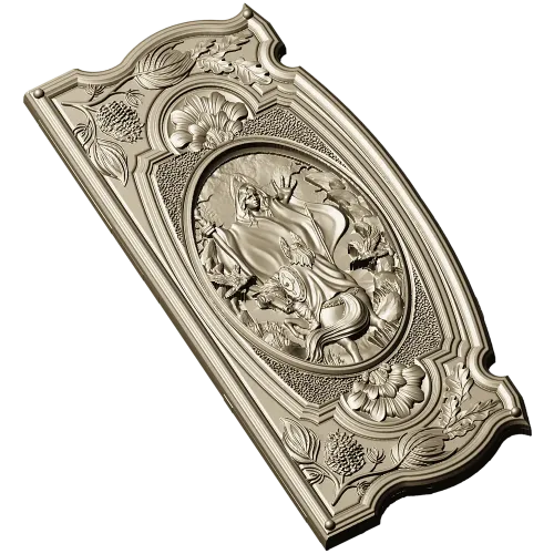 Volva's Prophecy - ornate CNC relief panel stl