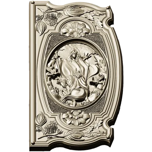 Volva's Prophecy - ornate CNC relief panel stl